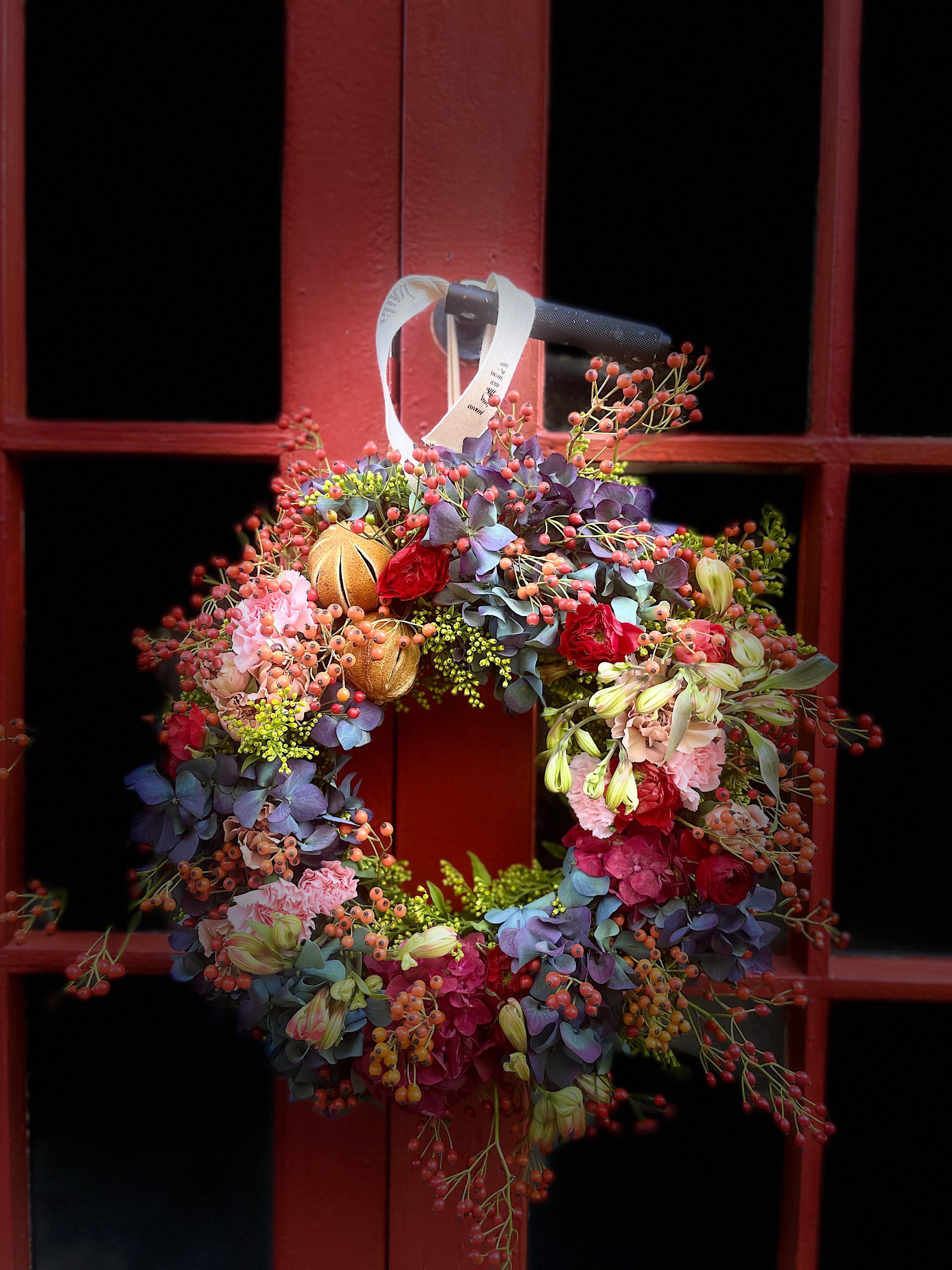 Fresh Flowers Wreath - Ø50cm