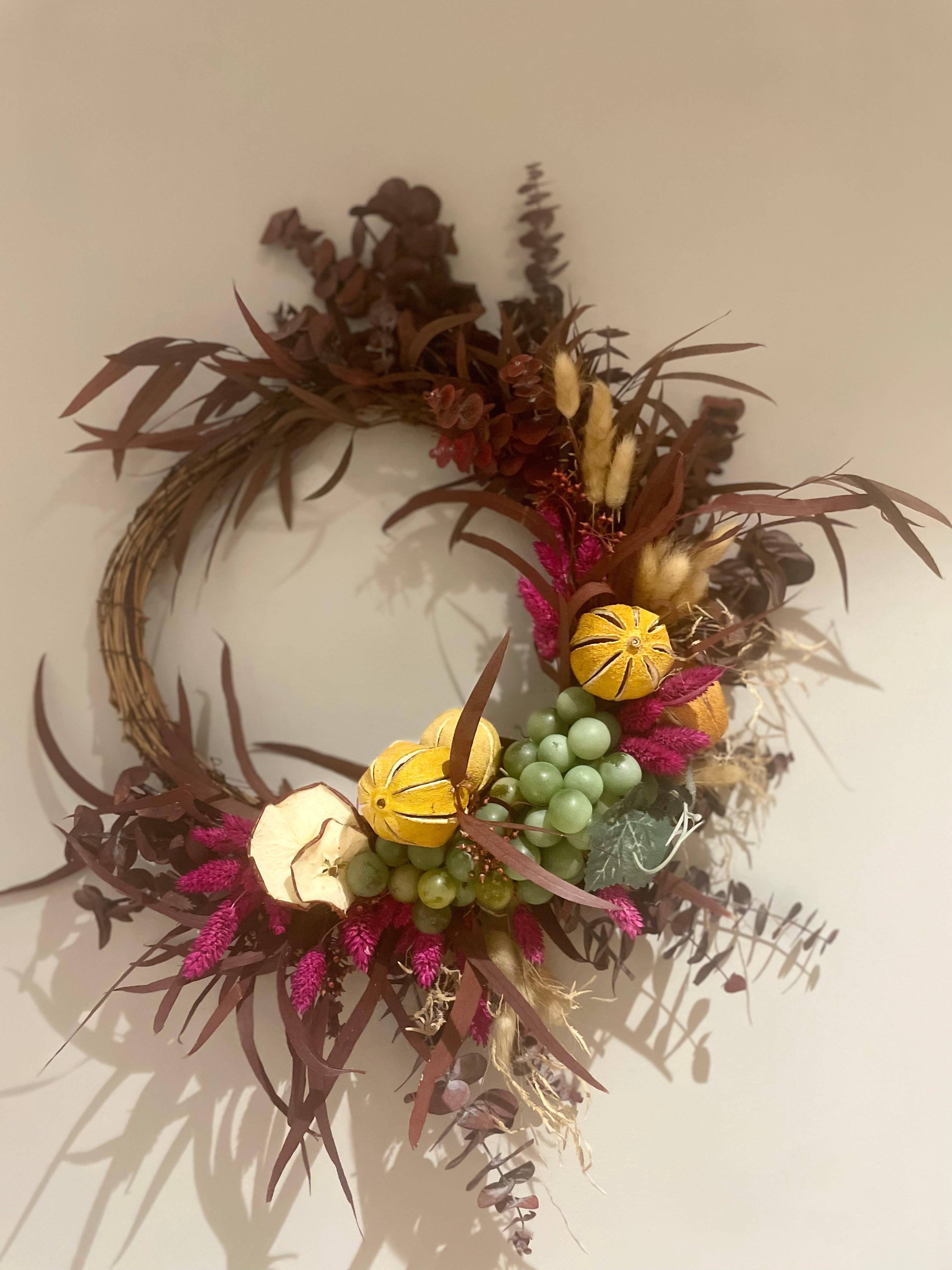 Dried Fruits and Flowers Wreath - Ø50cm