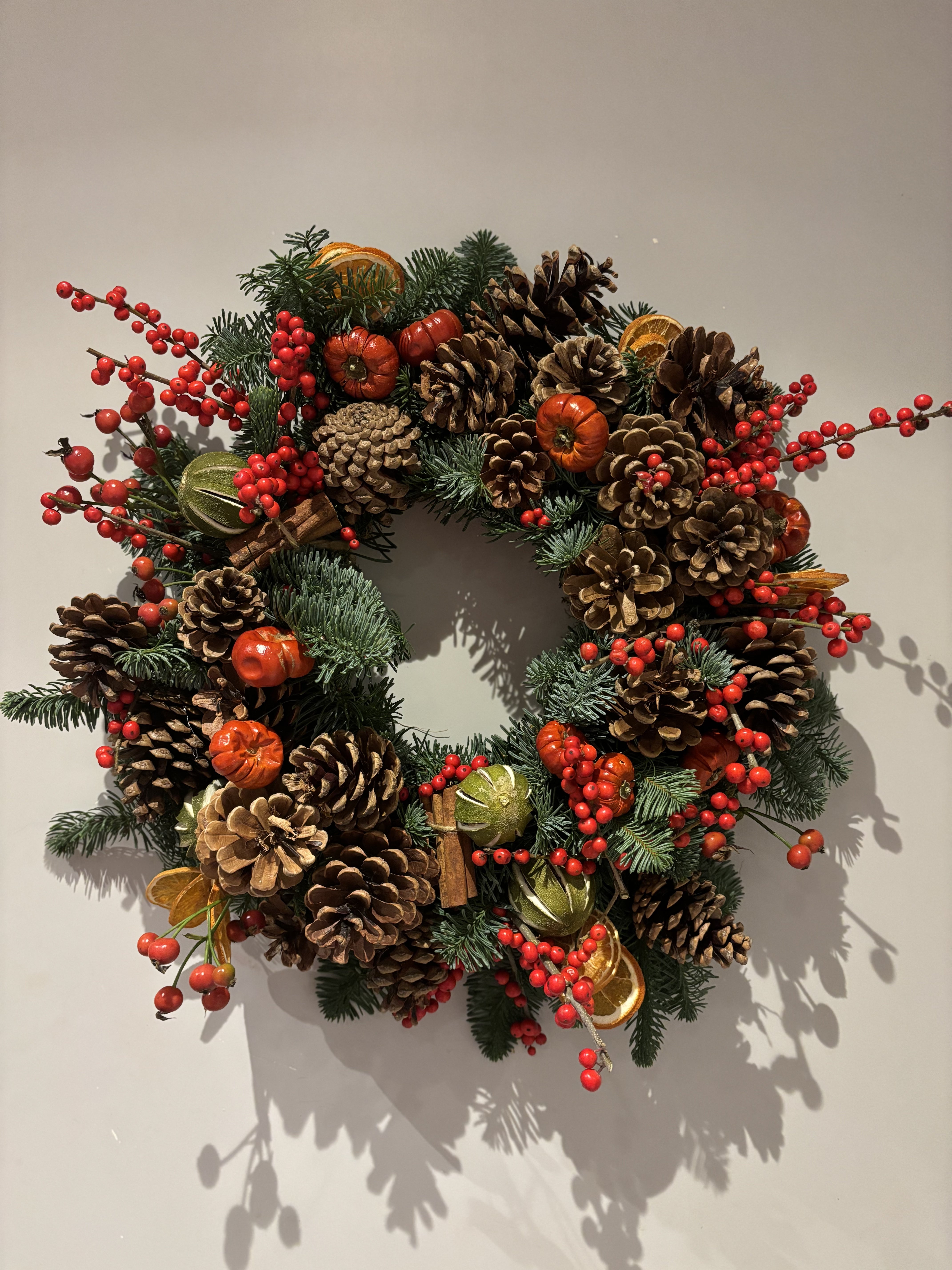 Cones and Berries Wreath